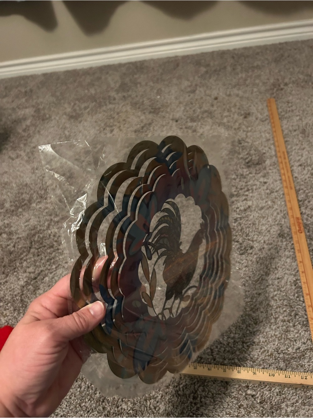 Colorful Patterned Rooster Wind Spinner - Picture 2 of 5
